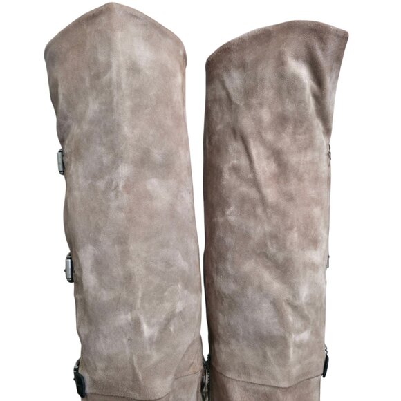 A.S. 98 Shaylynn Tatum Boot Taupe Suede Knee High Size 38 - Picture 4 of 16